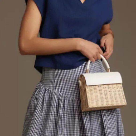 NWT Anthropologie Maeve blue Blouse/Top - Picture 4 of 10